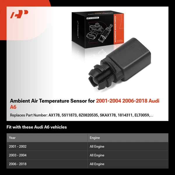 Ambient Air Temperature Sensor for 2001-2004 2006-2018 Audi A6