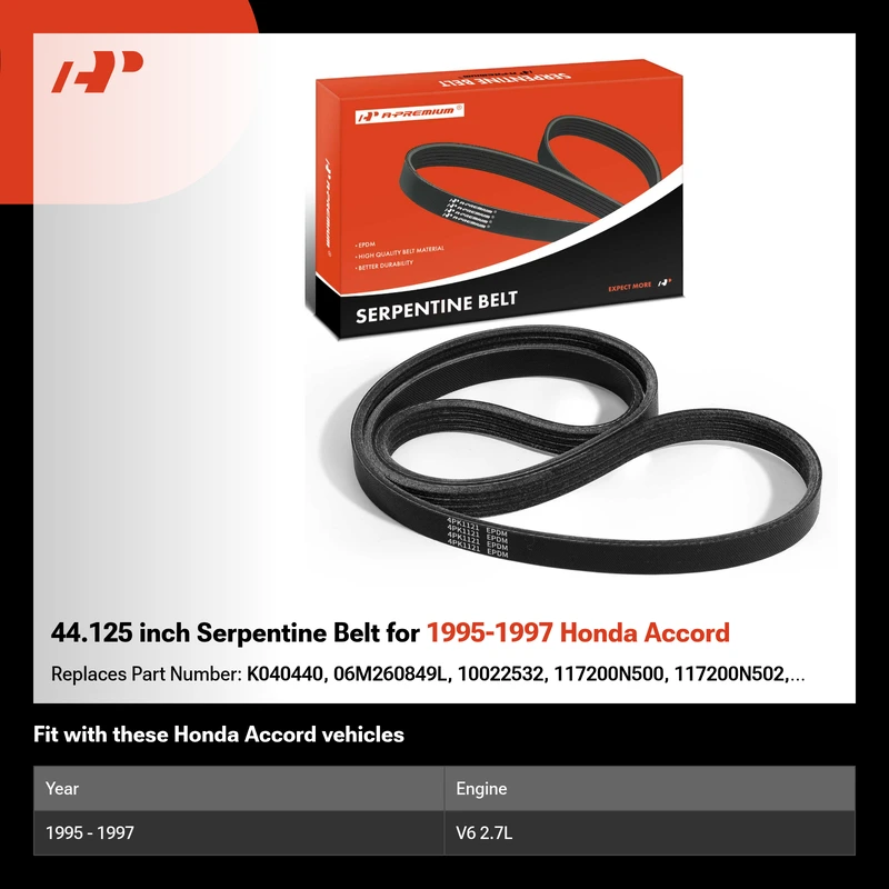 44.125 inch Serpentine Belt for 1995-1997 Honda Accord