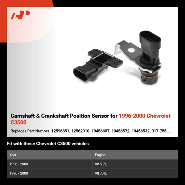 Camshaft & Crankshaft Position Sensor for 1996-2000 Chevrolet C3500