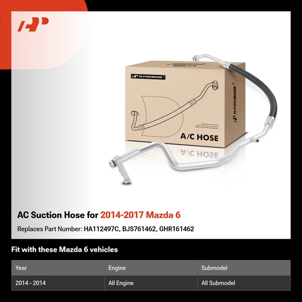 AC Suction Hose for 2014-2017 Mazda 6