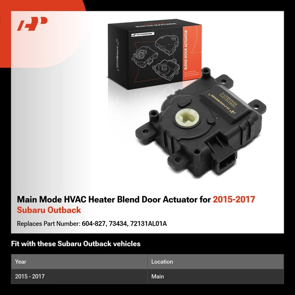 Main Mode HVAC Heater Blend Door Actuator for 2015-2017 Subaru Outback