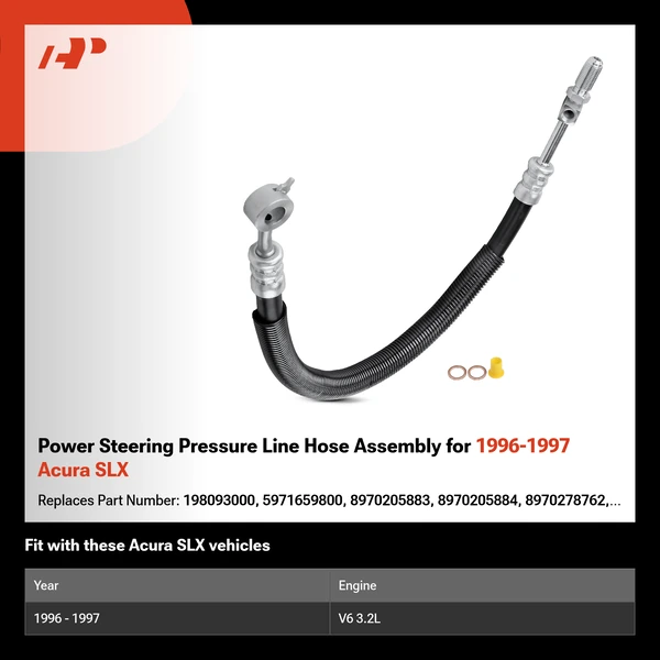 Power Steering Pressure Line Hose Assembly for 1996-1997 Acura SLX