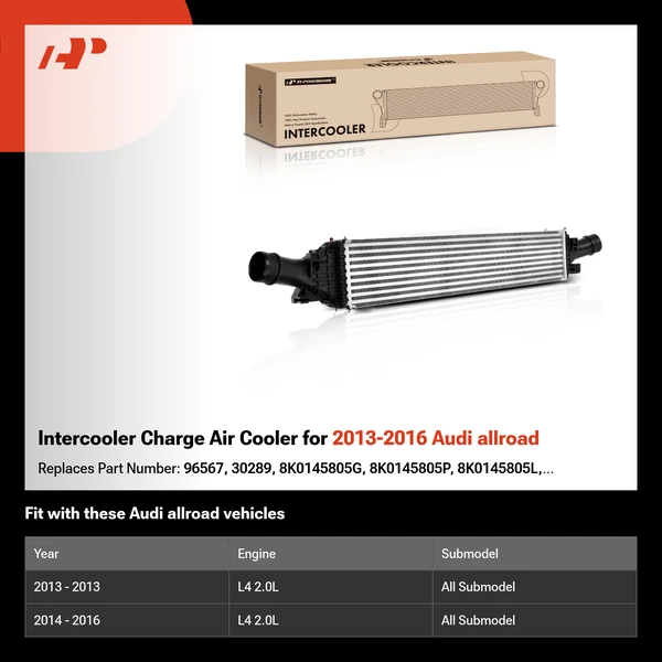 Intercooler Charge Air Cooler for 2013-2016 Audi allroad