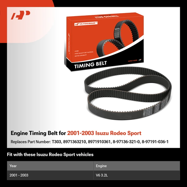 Engine Timing Belt for 2001-2003 Isuzu Rodeo Sport