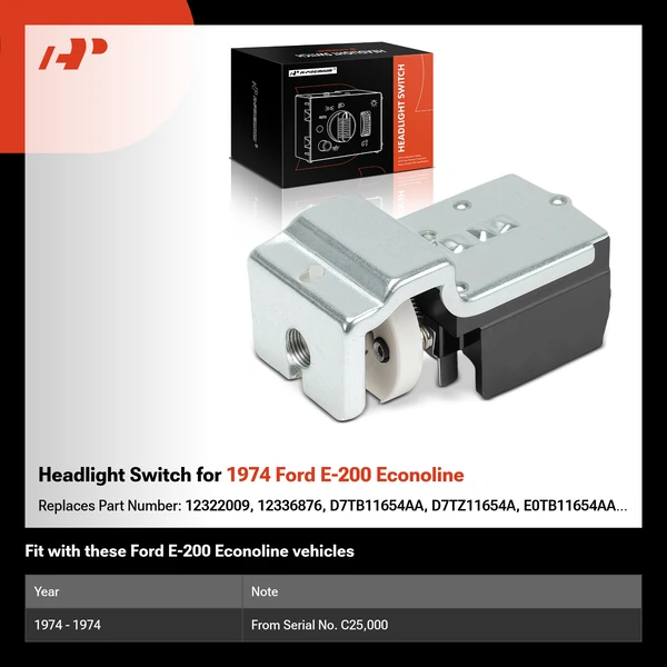 Headlight Switch for 1974 Ford E-200 Econoline