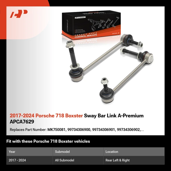 2017-2024 Porsche 718 Boxster Sway Bar Link A-Premium APCA7629