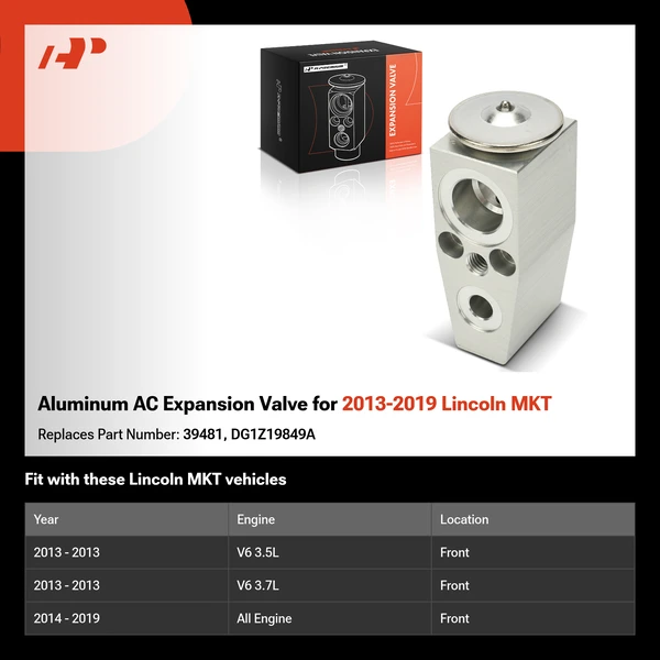 Aluminum AC Expansion Valve for 2013-2019 Lincoln MKT