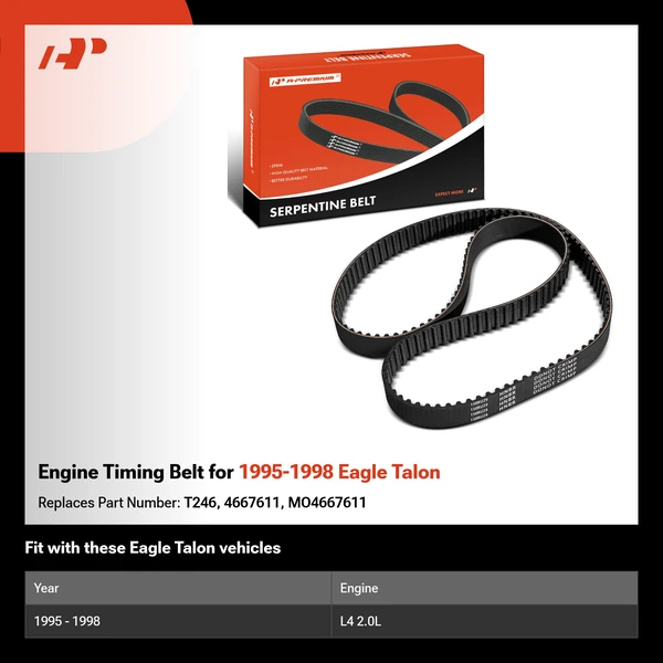 Engine Timing Belt for 1995-1998 Eagle Talon