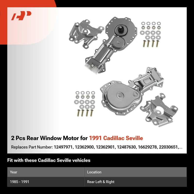 2 Pcs Rear Window Motor for 1991 Cadillac Seville