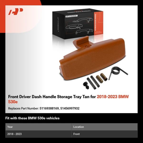 Front Driver Dash Handle Storage Tray Tan for 2018-2023 BMW 530e