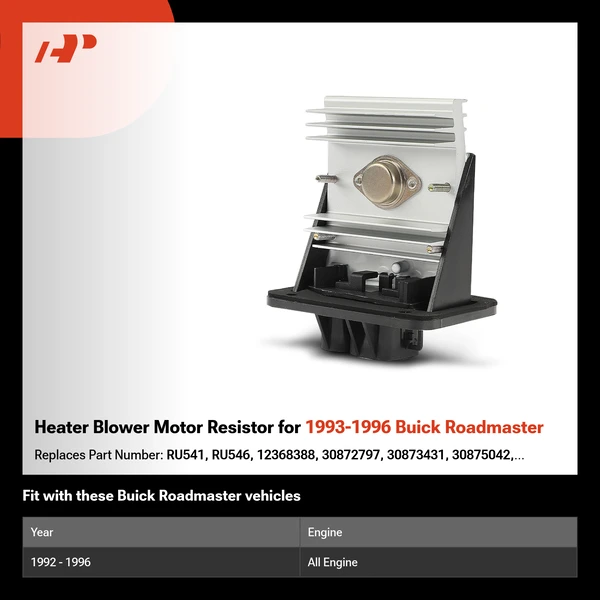 Heater Blower Motor Resistor for 1993-1996 Buick Roadmaster