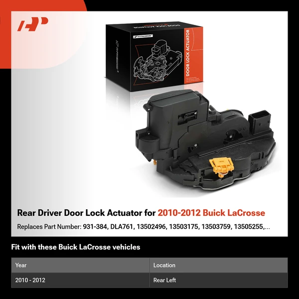 Rear Driver Door Lock Actuator for 2010-2012 Buick LaCrosse