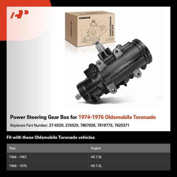 Power Steering Gear Box for 1974-1976 Oldsmobile Toronado