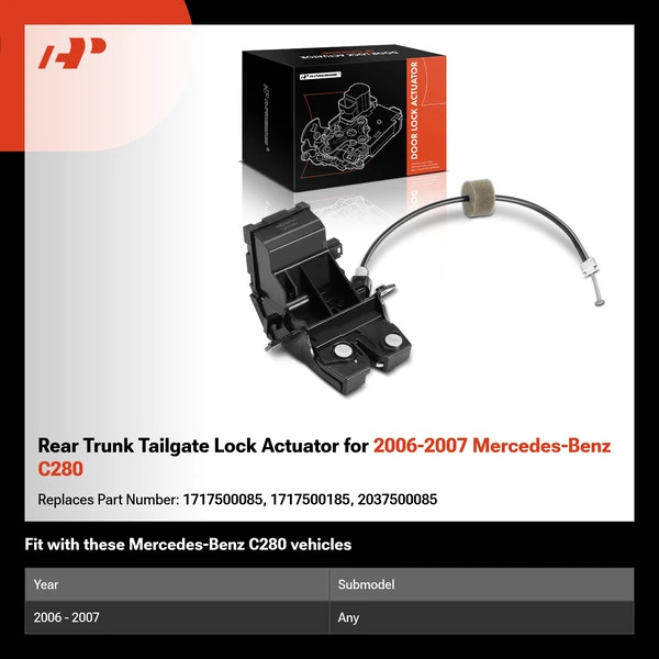 Rear Trunk Tailgate Lock Actuator for 2006-2007 Mercedes-Benz C280