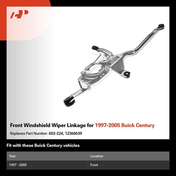 Front Windshield Wiper Linkage for 1997-2005 Buick Century