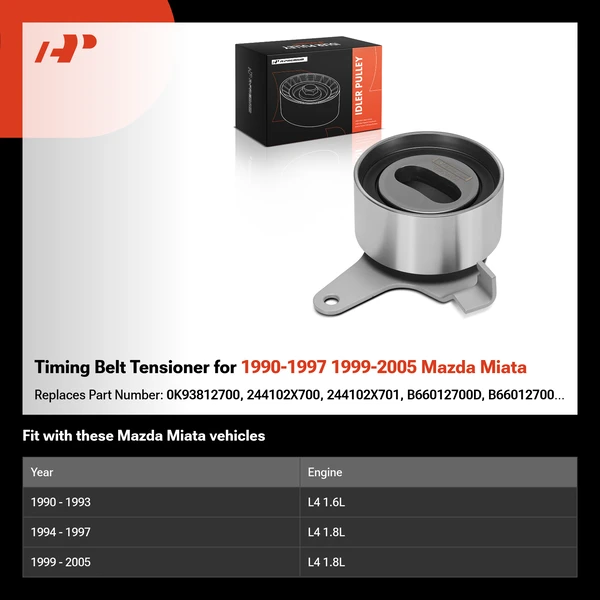 Timing Belt Tensioner for 1990-1997 1999-2005 Mazda Miata
