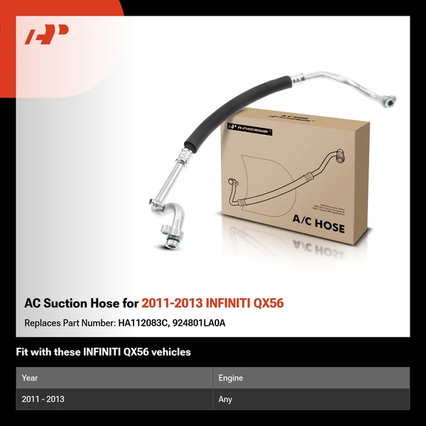 AC Suction Hose for 2011-2013 INFINITI QX56