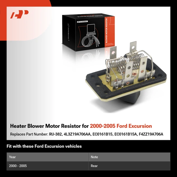 Heater Blower Motor Resistor for 2000-2005 Ford Excursion