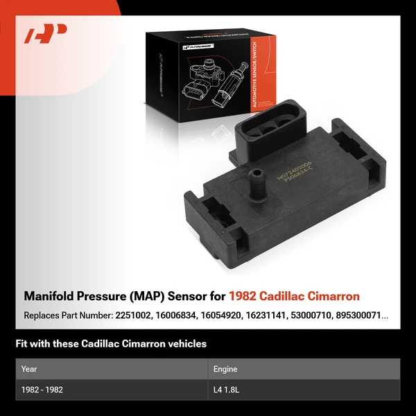 Manifold Pressure (MAP) Sensor for 1982 Cadillac Cimarron
