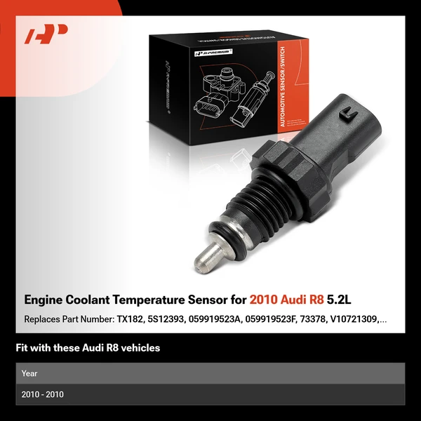 Engine Coolant Temperature Sensor for 2010 Audi R8 5.2L