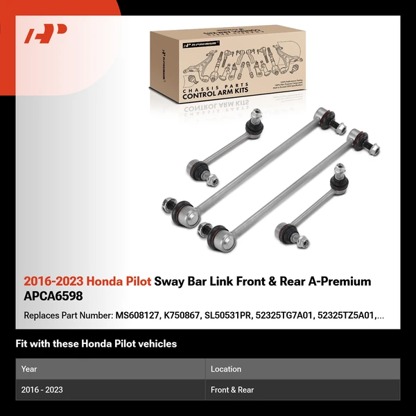2016-2023 Honda Pilot Sway Bar Link Front & Rear A-Premium APCA6598