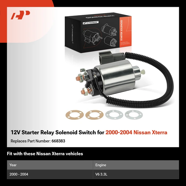 12V Starter Relay Solenoid Switch for 2000-2004 Nissan Xterra