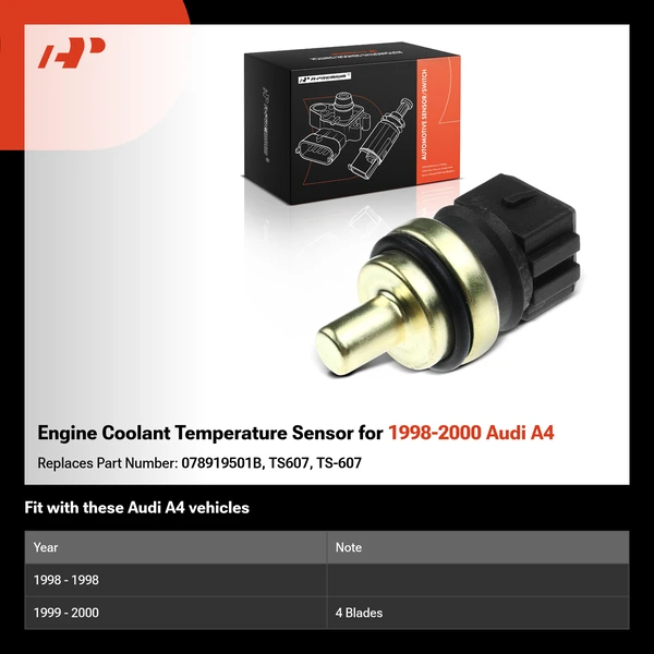 Engine Coolant Temperature Sensor for 1998-2000 Audi A4