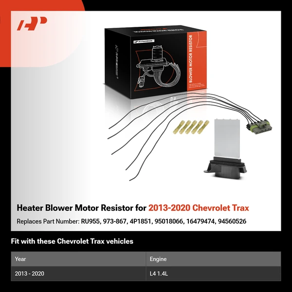 Heater Blower Motor Resistor for 2013-2020 Chevrolet Trax
