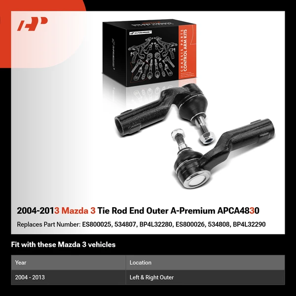 2004-2013 Mazda 3 Tie Rod End Outer A-Premium APCA4830
