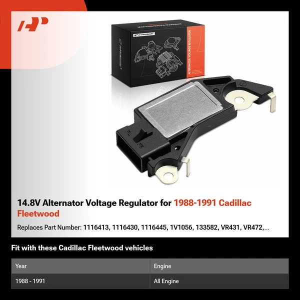 14.8V Alternator Voltage Regulator for 1988-1991 Cadillac Fleetwood