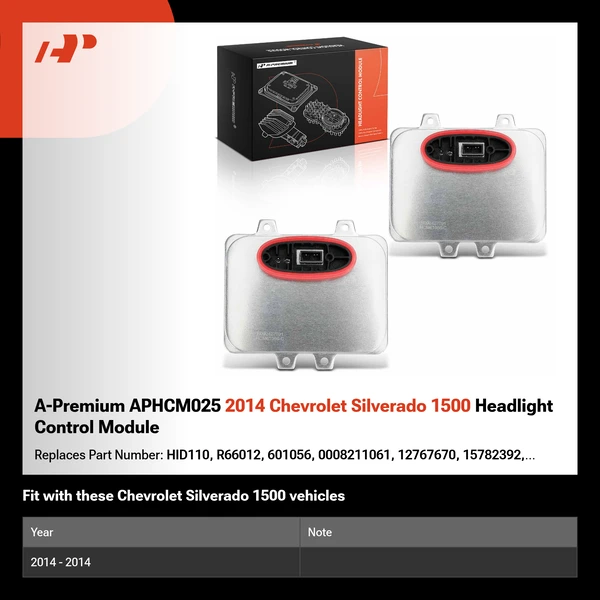 A-Premium APHCM025 2014 Chevrolet Silverado 1500 Headlight Control Module
