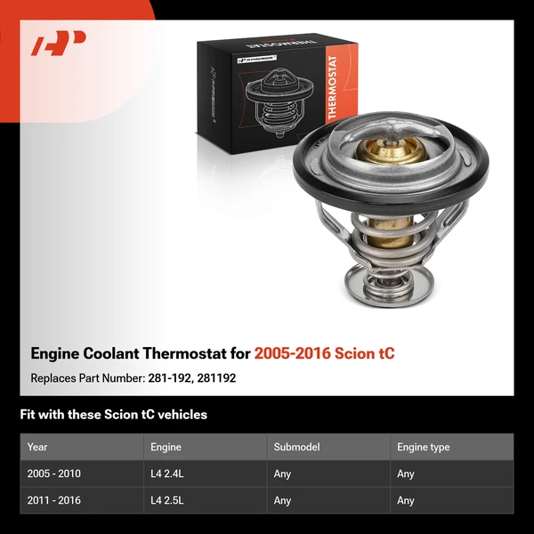 Engine Coolant Thermostat for 2005-2016 Scion tC