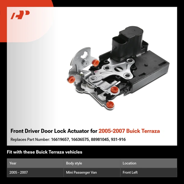 Front Driver Door Lock Actuator for 2005-2007 Buick Terraza