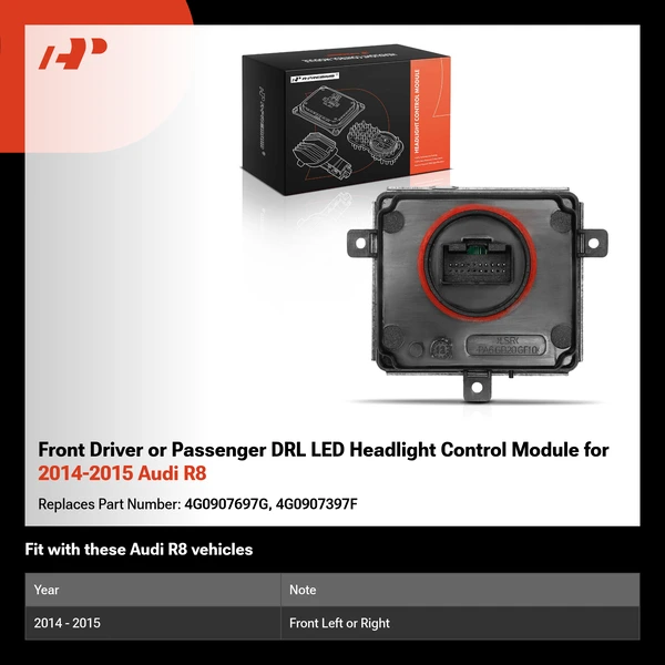 Front Driver or Passenger DRL LED Headlight Control Module for 2014-2015 Audi R8