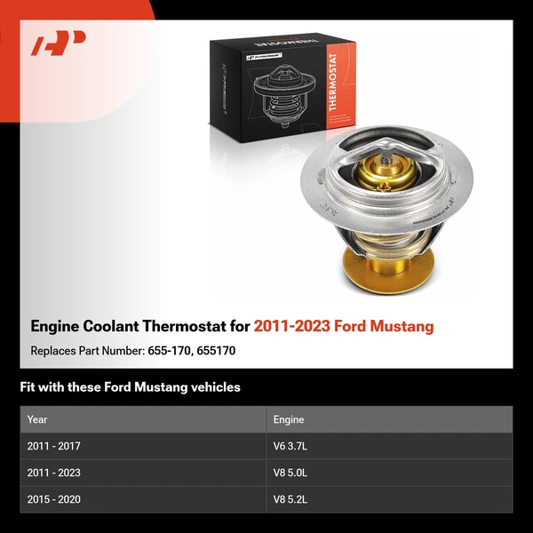 Engine Coolant Thermostat for 2011-2023 Ford Mustang
