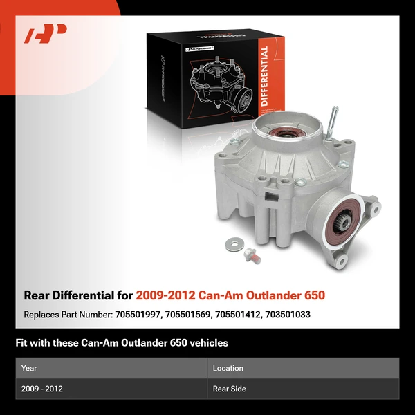 Rear Differential for 2009-2012 Can-Am Outlander 650