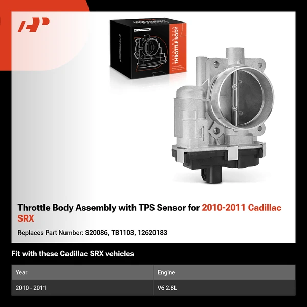Throttle Body Assembly with TPS Sensor for 2010-2011 Cadillac SRX