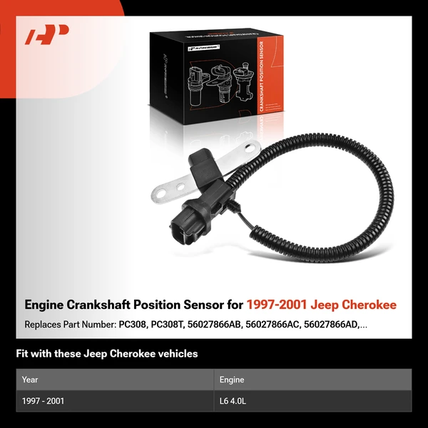 Engine Crankshaft Position Sensor for 1997-2001 Jeep Cherokee