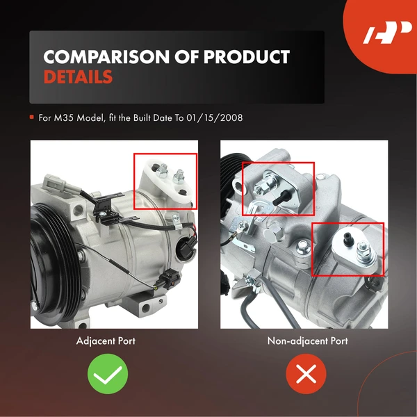 AC Compressor with Clutch with 4-Groove Pulley A-Premium APACC203