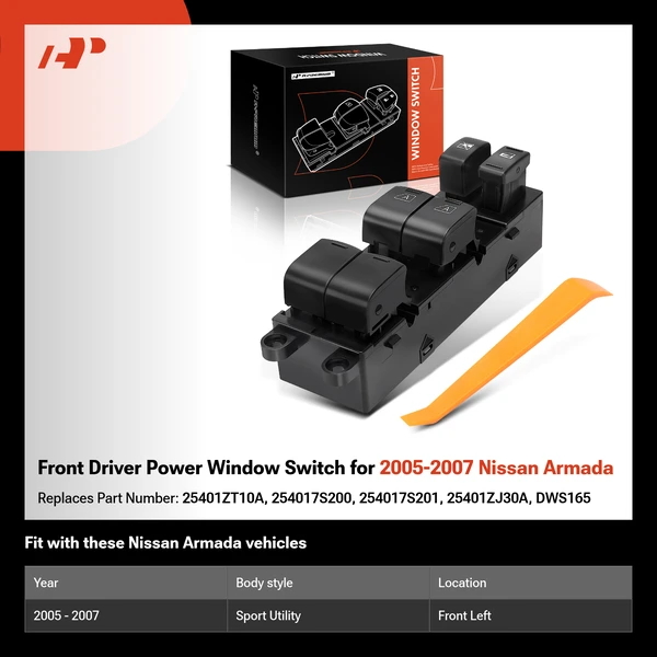 Front Driver Power Window Switch for 2005-2007 Nissan Armada
