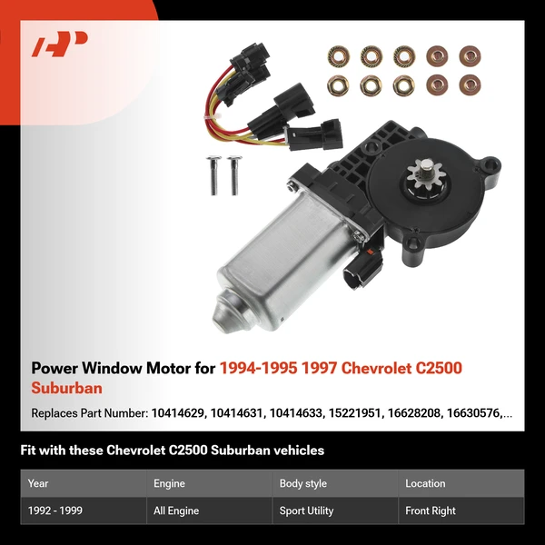Power Window Motor for 1994-1995 1997 Chevrolet C2500 Suburban