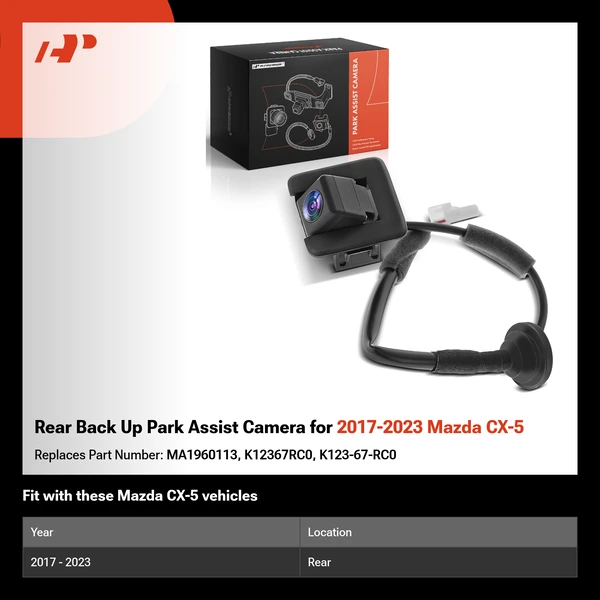 Rear Back Up Park Assist Camera for 2017-2023 Mazda CX-5