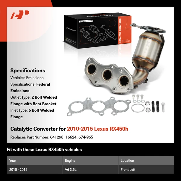 Catalytic Converter for 2010-2015 Lexus RX450h