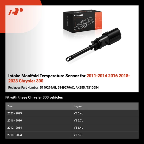 Intake Manifold Temperature Sensor for 2011-2014 2016 2018-2023 Chrysler 300