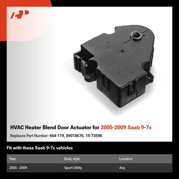 HVAC Heater Blend Door Actuator for 2005-2009 Saab 9-7x