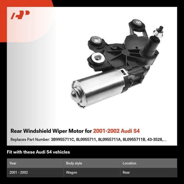 Rear Windshield Wiper Motor for 2001-2002 Audi S4