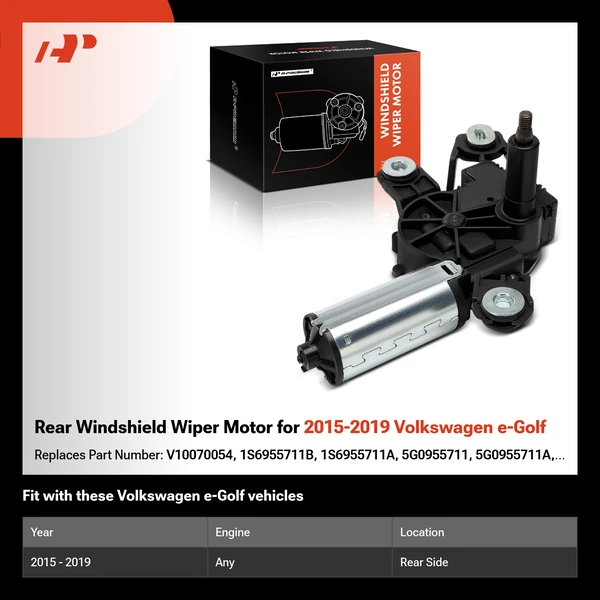 Rear Windshield Wiper Motor for 2015-2019 Volkswagen e-Golf