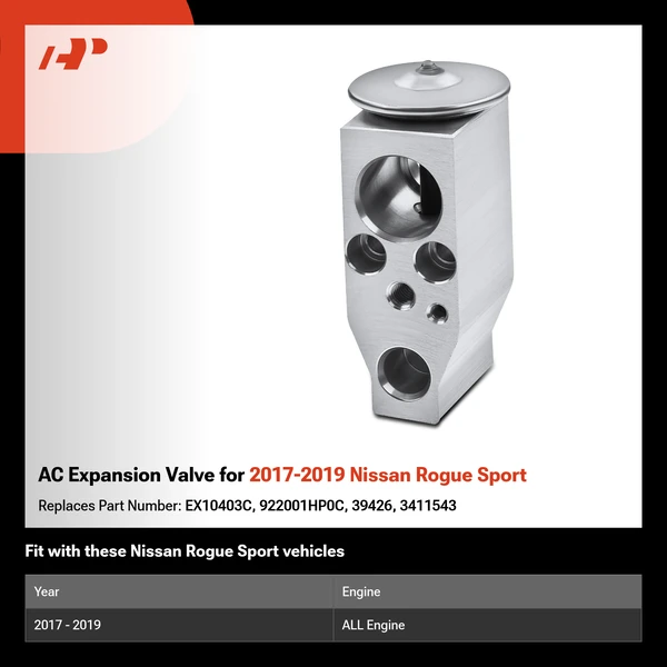 AC Expansion Valve for 2017-2019 Nissan Rogue Sport