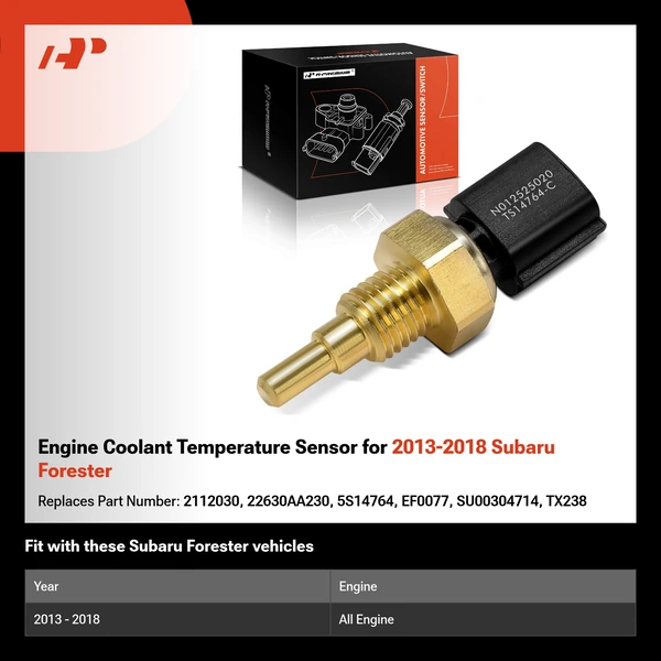 Engine Coolant Temperature Sensor for 2013-2018 Subaru Forester