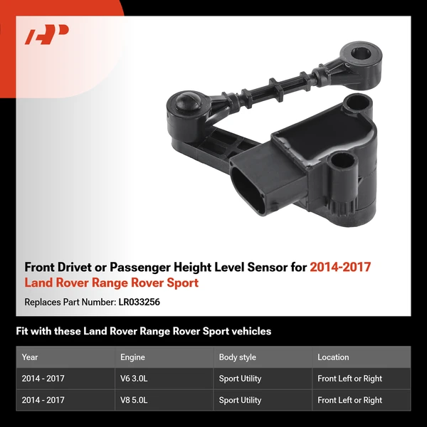 Front Drivet or Passenger Height Level Sensor for 2014-2017 Land Rover Range Rover Sport